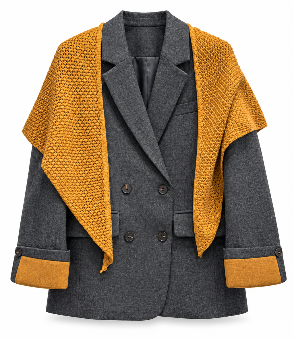 BLAZER W SCARF
