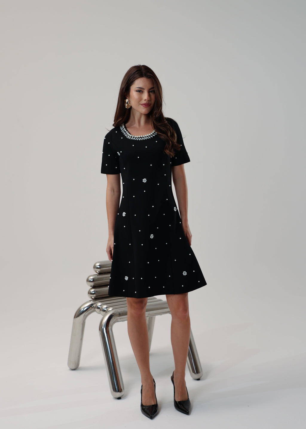 STRASSED SHORT DRESS