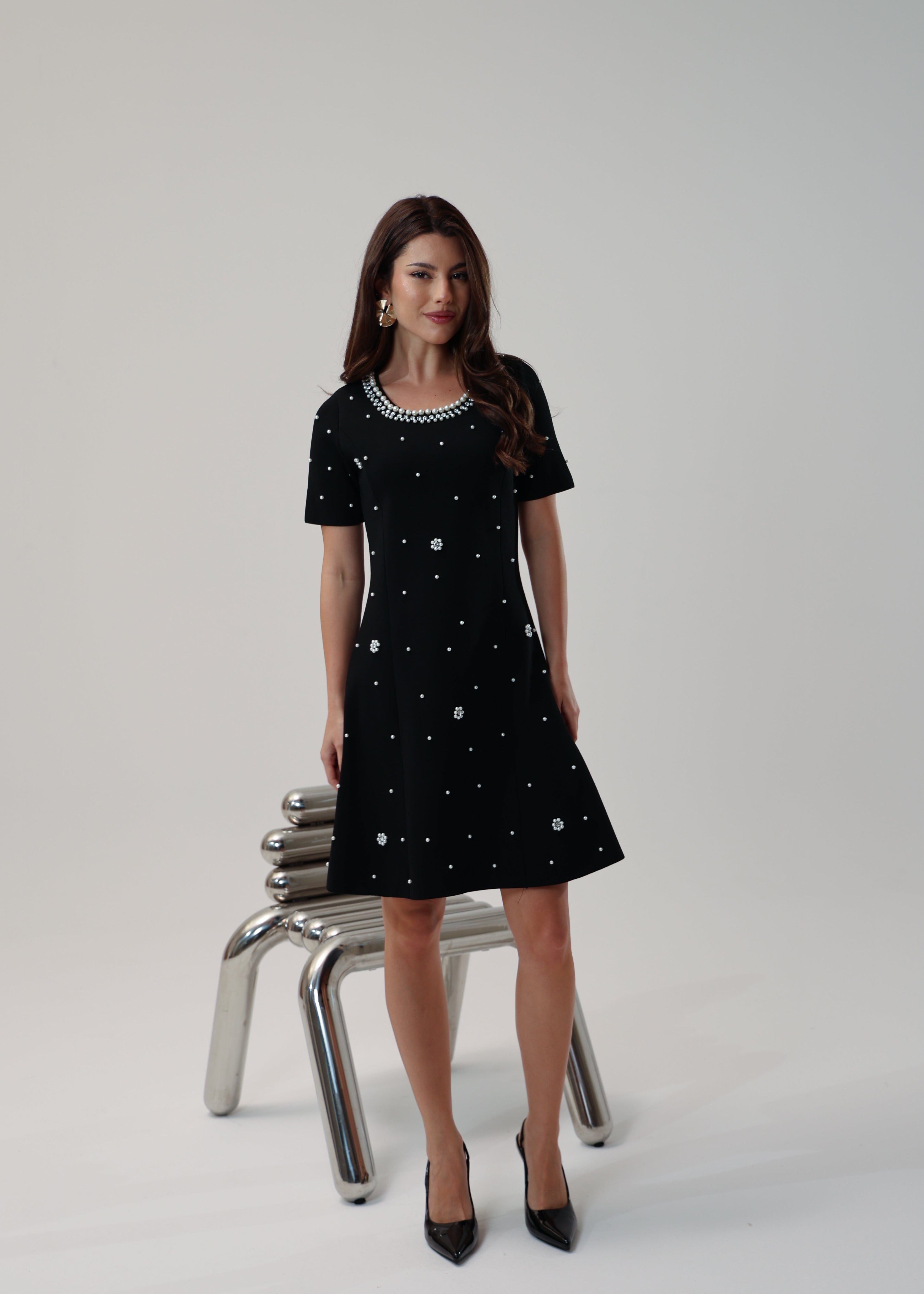 STRASSED SHORT DRESS