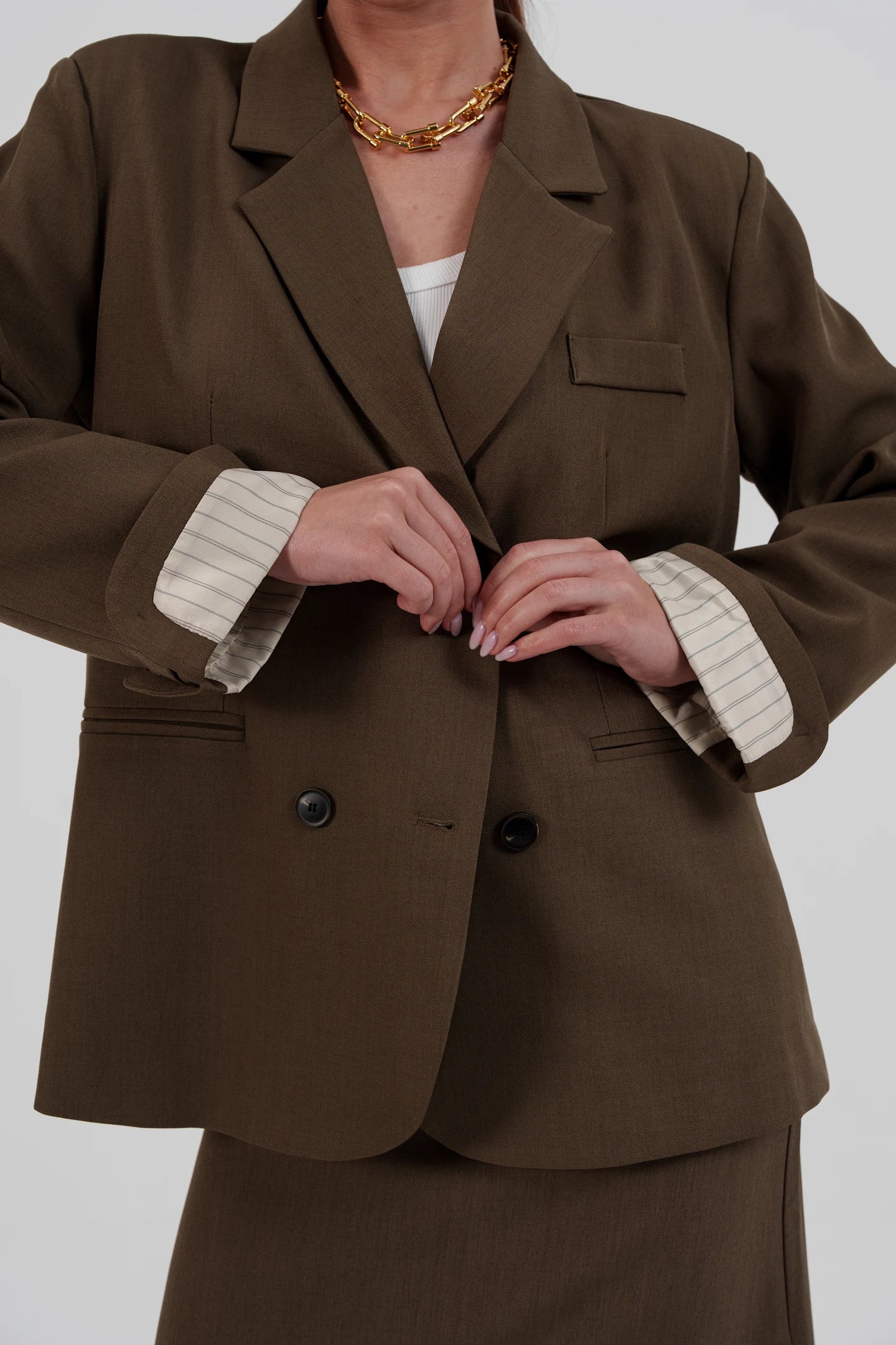 Blazer and long skirt