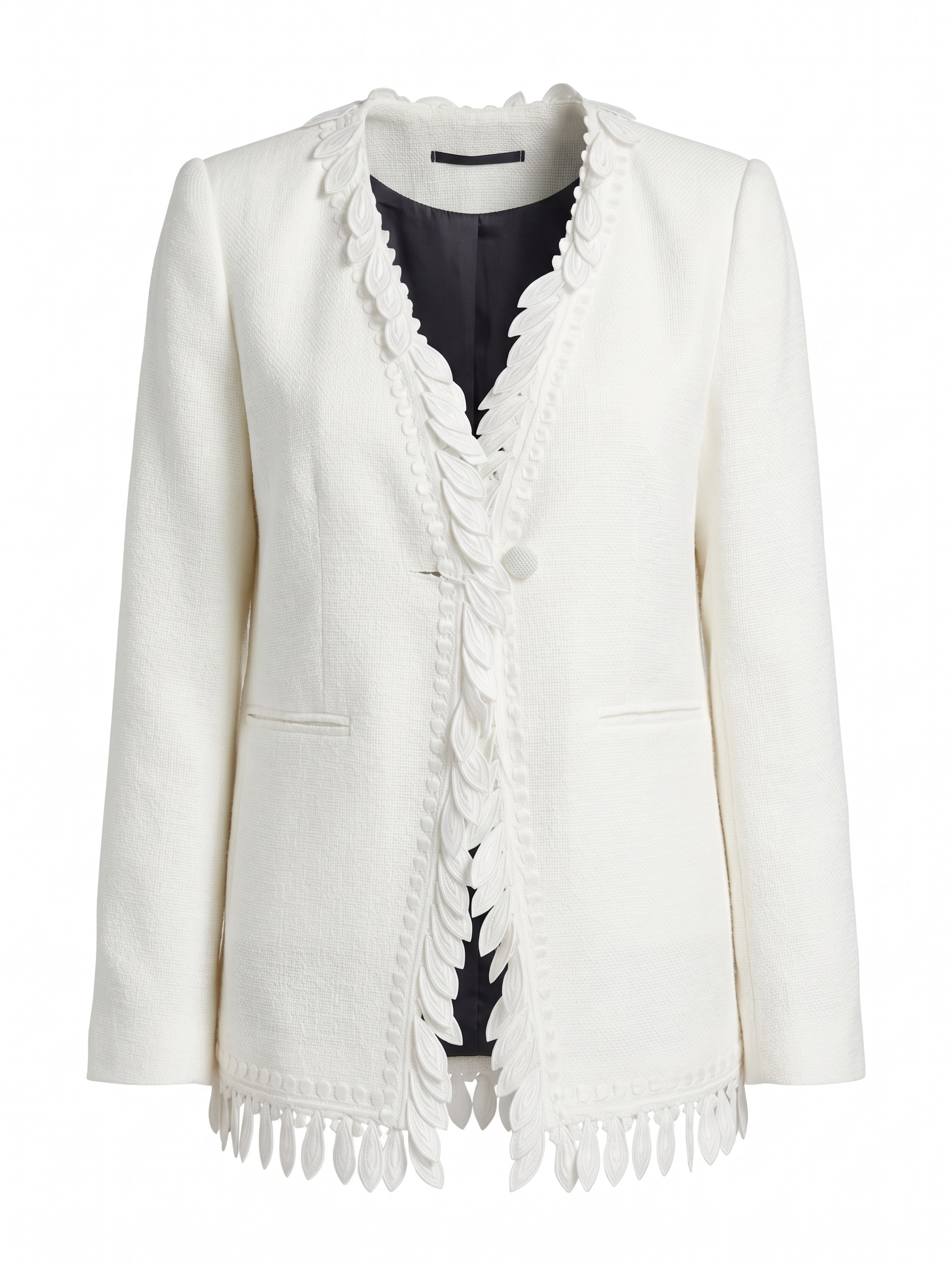 BLAZER WITH FEATHER STYLE