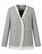 BLAZER WITH FEATHER STYLE