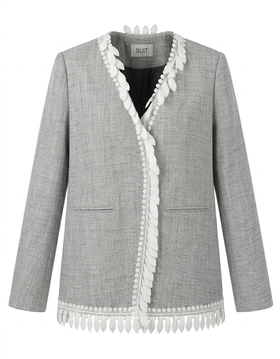 BLAZER WITH FEATHER STYLE