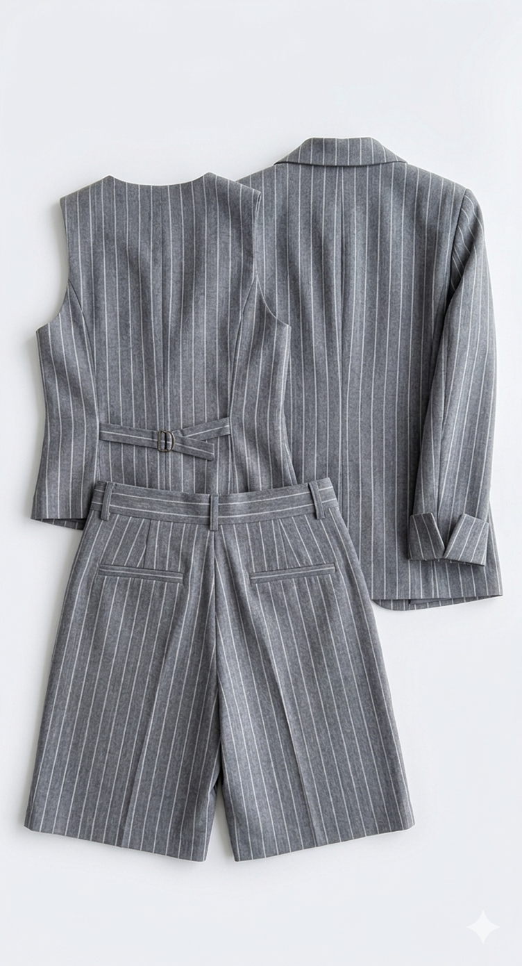 Blazer vest with short