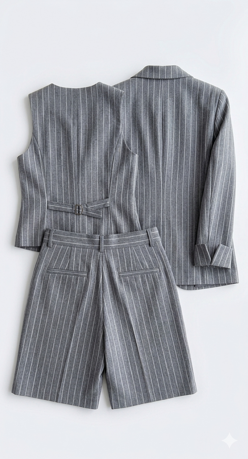 Blazer vest with short
