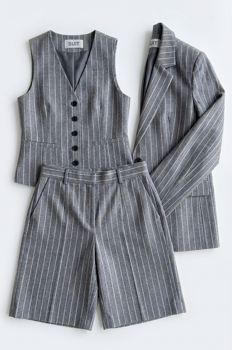 Blazer vest with short