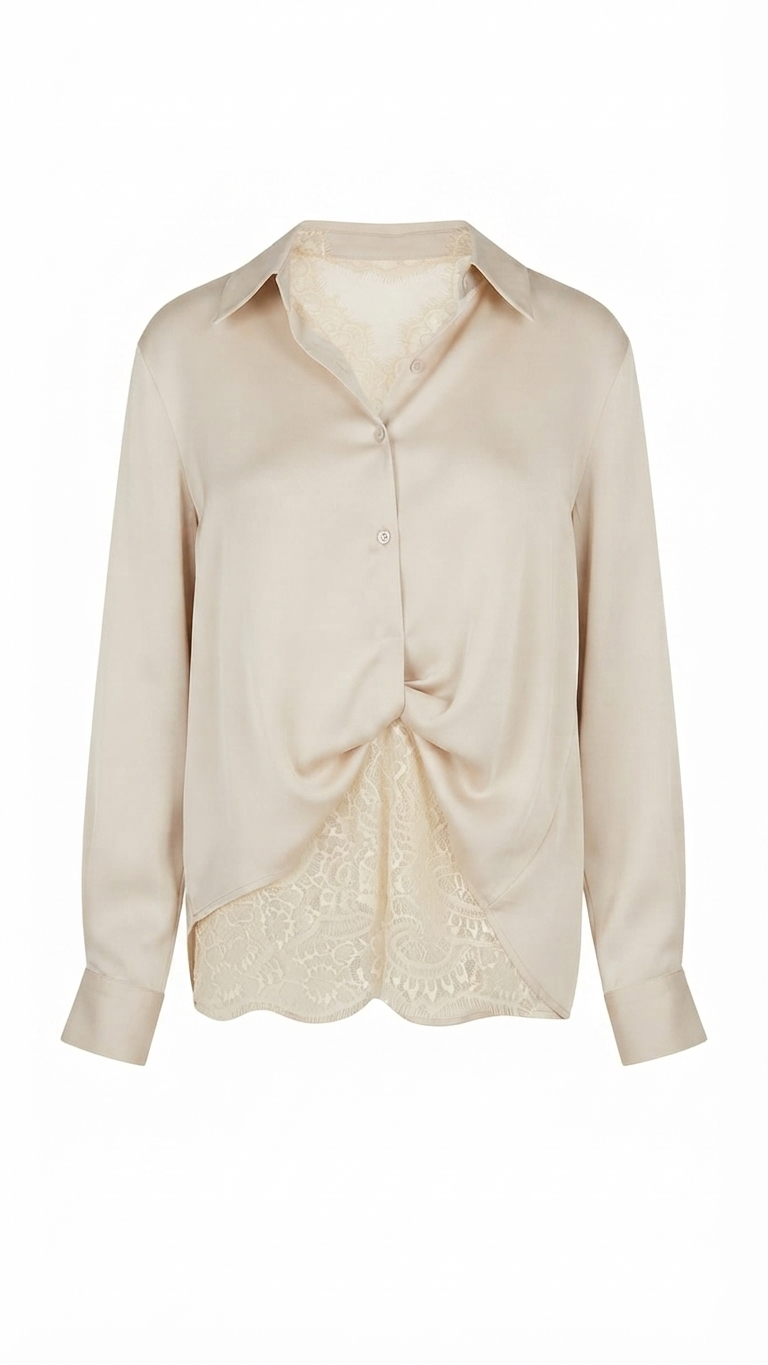 Silk Shirt with Dantel 716
