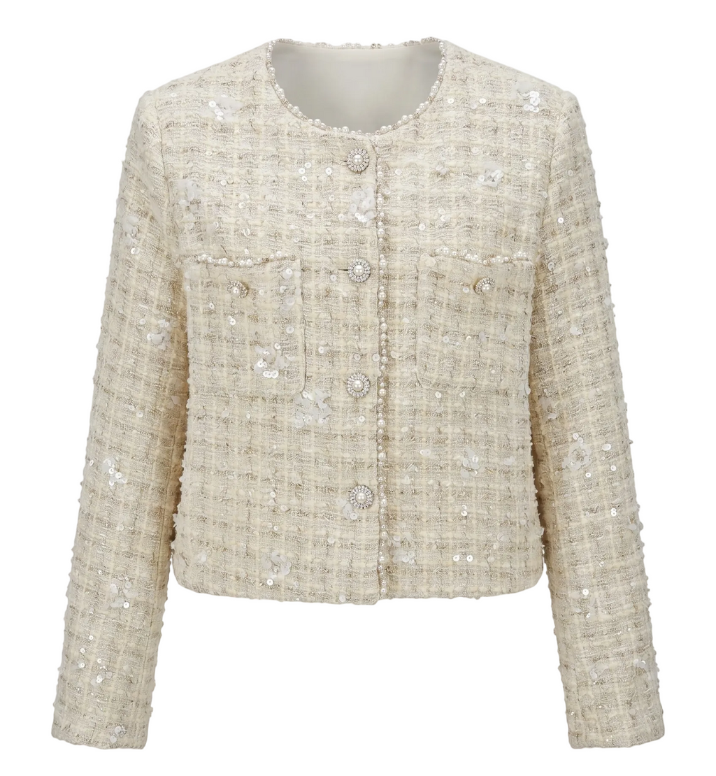 WHITE TWEED JACKET 26006