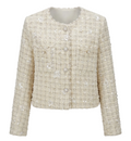 WHITE TWEED JACKET 26006