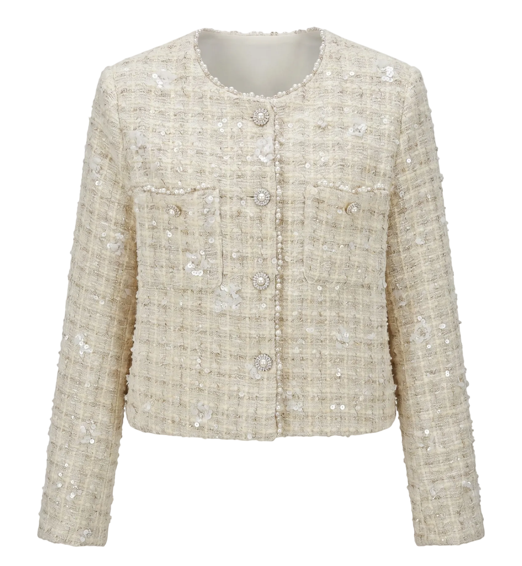 WHITE TWEED JACKET 26006