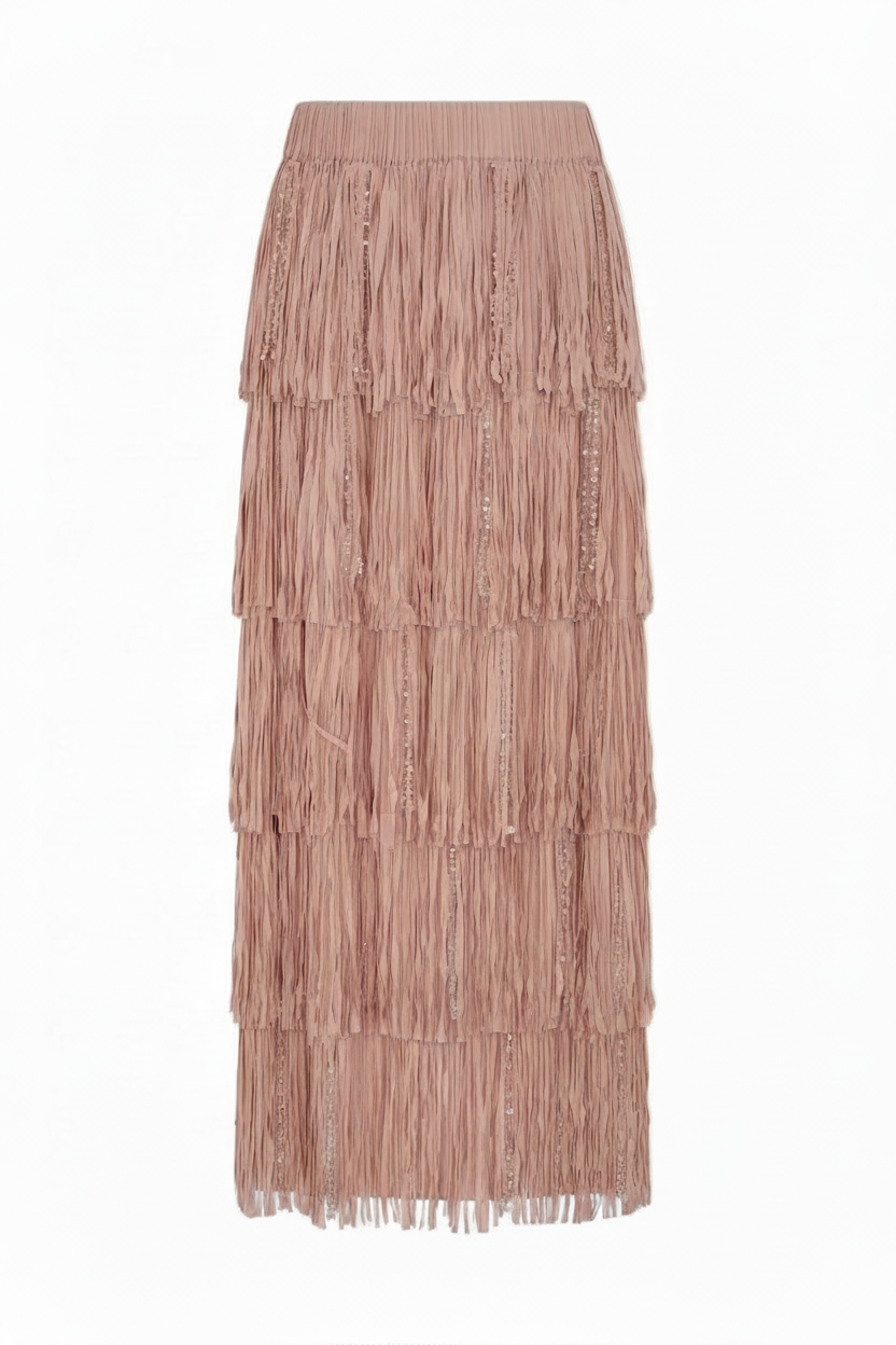 Layered Fringe Skirt 90070