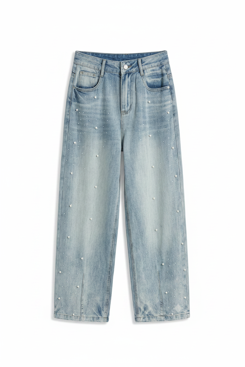 Jeans with Crystal & Pearl 1519
