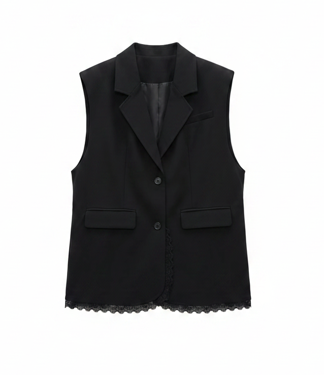 VEST BLK AND GRAY