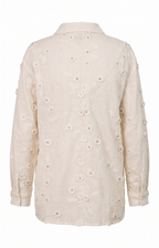 Shirt floral strass off white