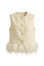 TWEED FEATHER VEST C9009