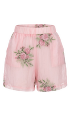 Shirt with white flower and Short