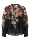 BLK FLORAL WHITE WITH SKIRT  9336