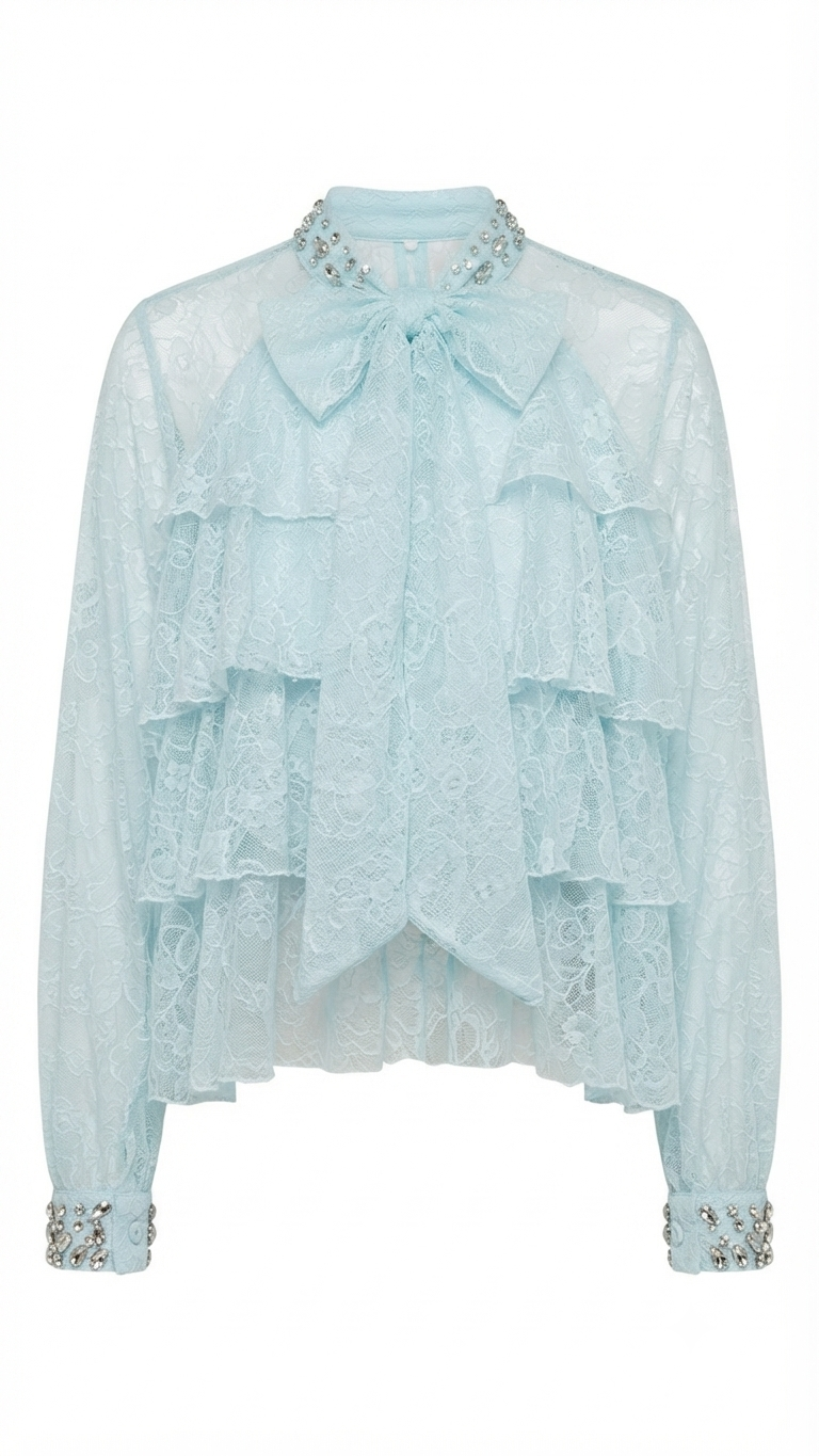 Dantel Ruffle Top 89970