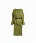Silk Unbalanced Top with Dantel & Skirt 233