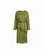 Silk Unbalanced Top with Dantel & Skirt 233