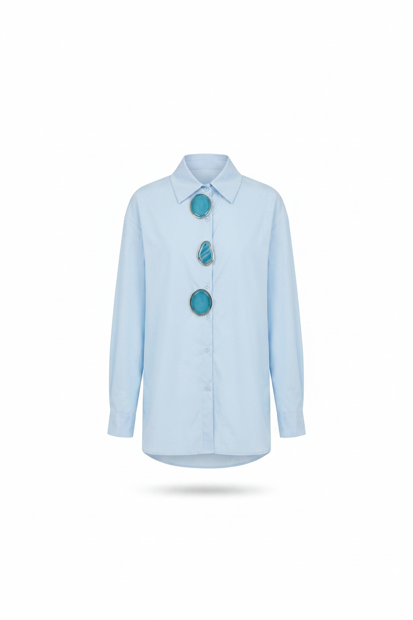 Basic  Shirt  with  Big  Stone  1077