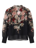 BLK FLORAL WHITE WITH SKIRT  9336