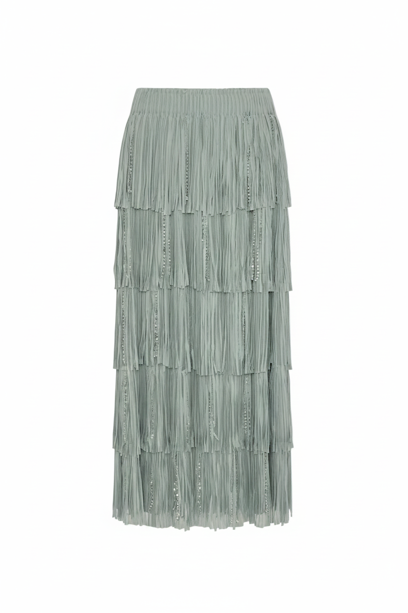 Layered Fringe Skirt 90070
