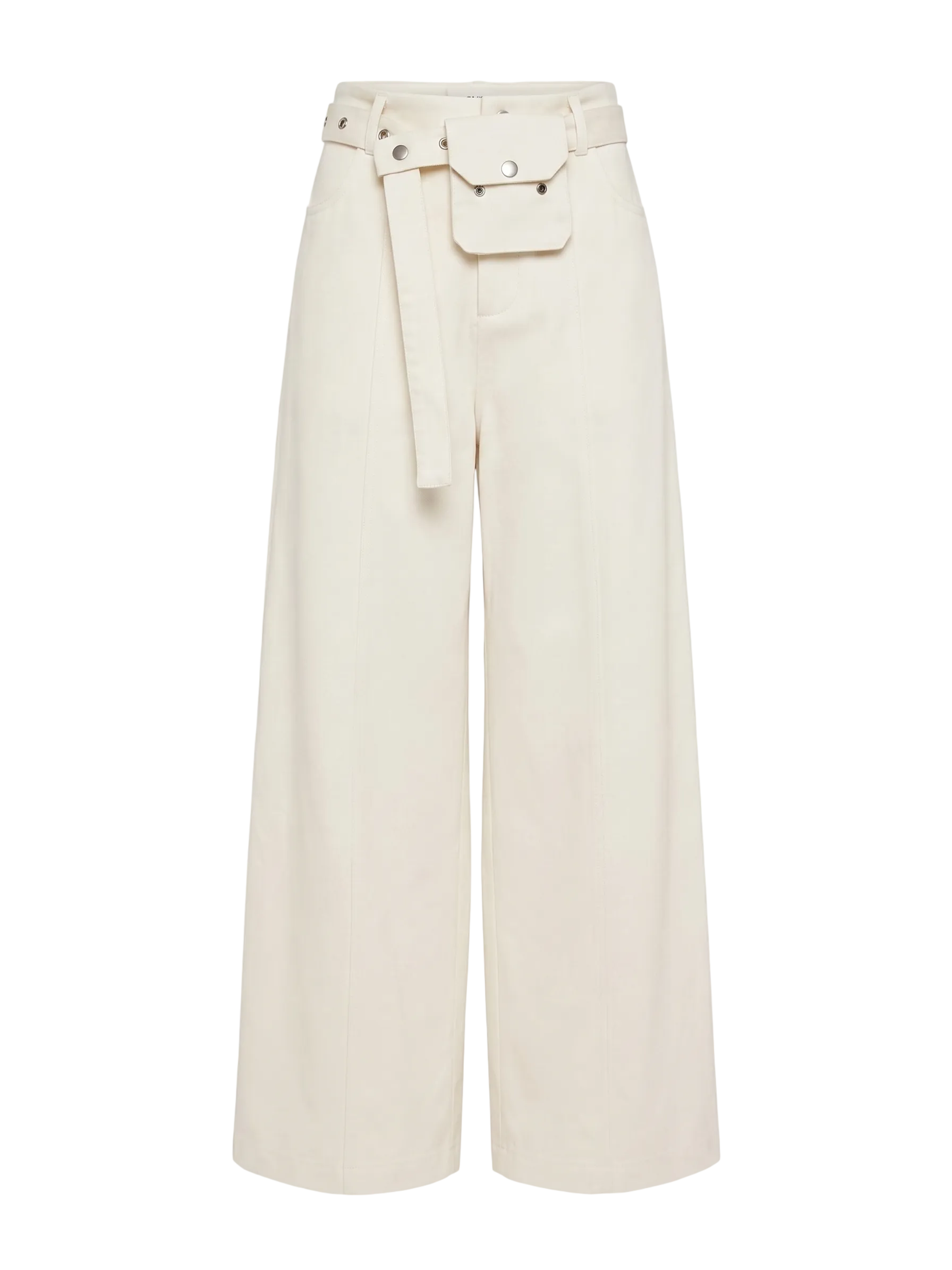 WHITE PANTS WITH BELT 618