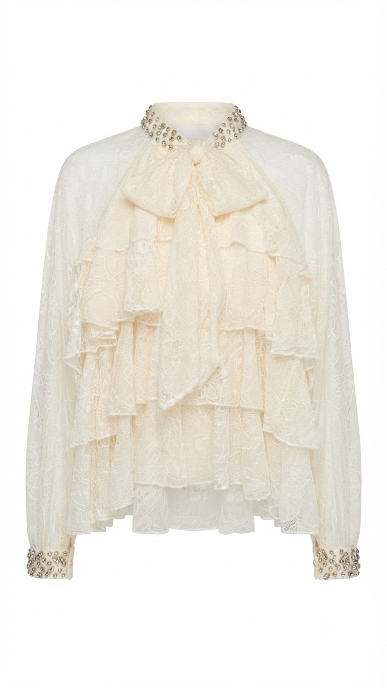 Dantel Ruffle Top 89970