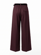 BURGUNDY TROUSER W BRAID BELT