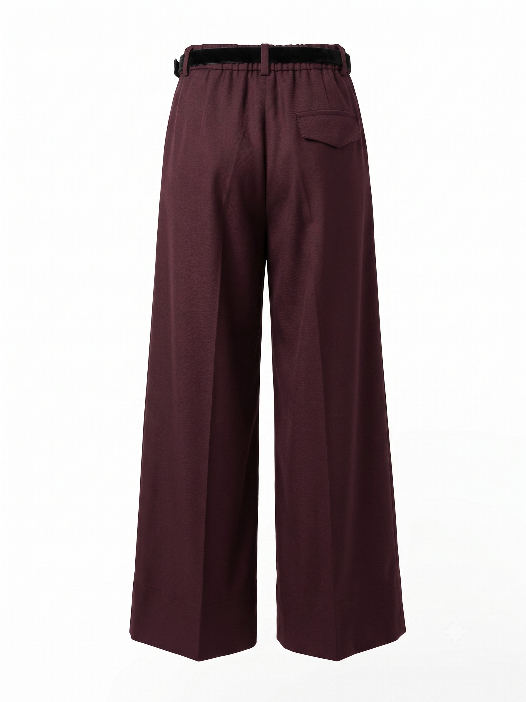 BURGUNDY TROUSER W BRAID BELT