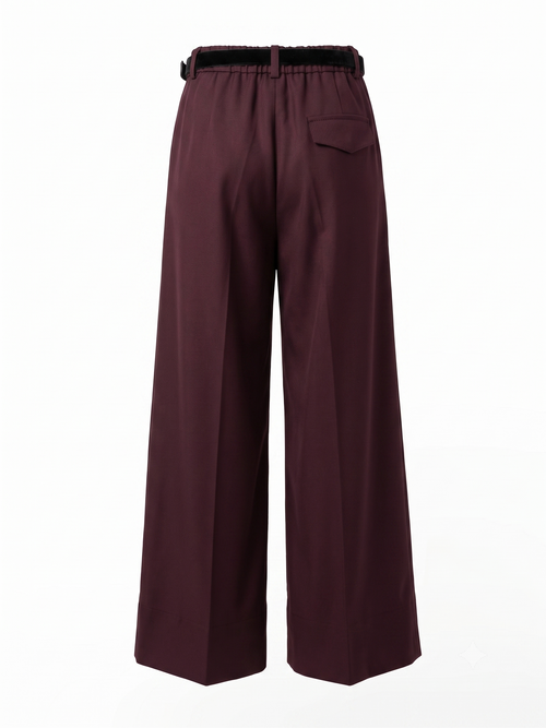 BURGUNDY TROUSER W BRAID BELT