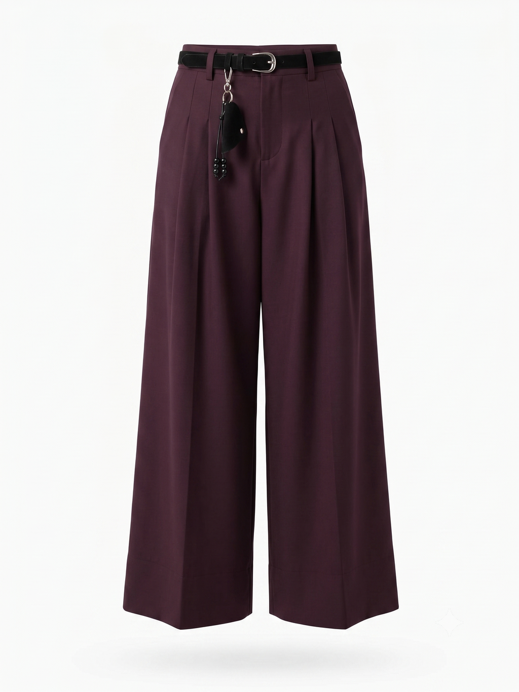 BURGUNDY TROUSER W BRAID BELT