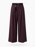 BURGUNDY TROUSER W BRAID BELT