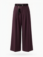 BURGUNDY TROUSER W BRAID BELT