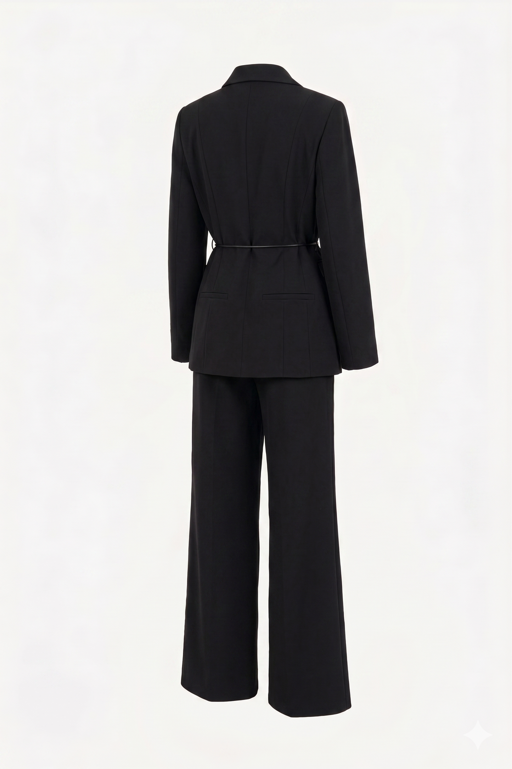 Black suit with belt