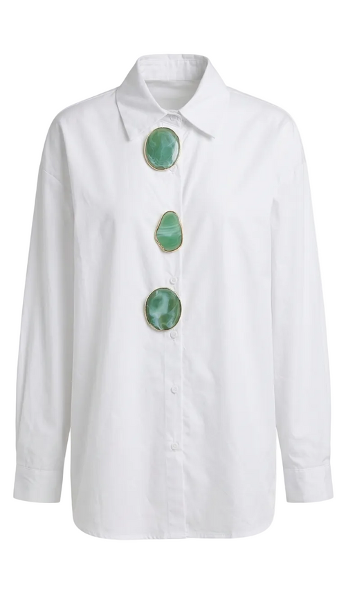 Basic Shirt with Big Stone 1077