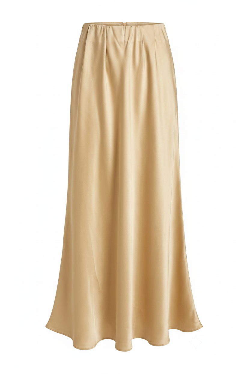 Silk Top with Scarf & Skirt 697