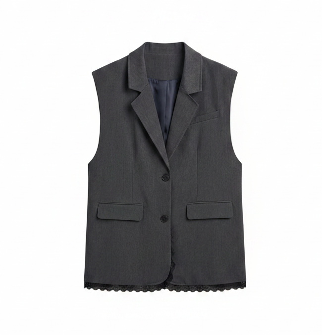 VEST BLK AND GRAY
