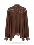 STAIN SHIRT WITH TOP STRASS