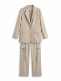 Blazer with pants pocket - biege