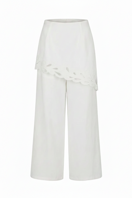 Embroided Cut out Detail Pants 739