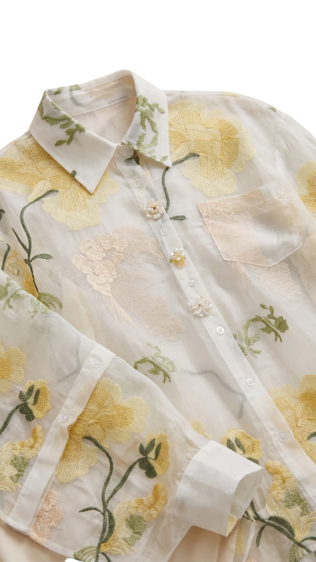 Shirt with yellow flower and short
