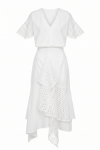 Top and skirt Set with Eyelet Detailing
