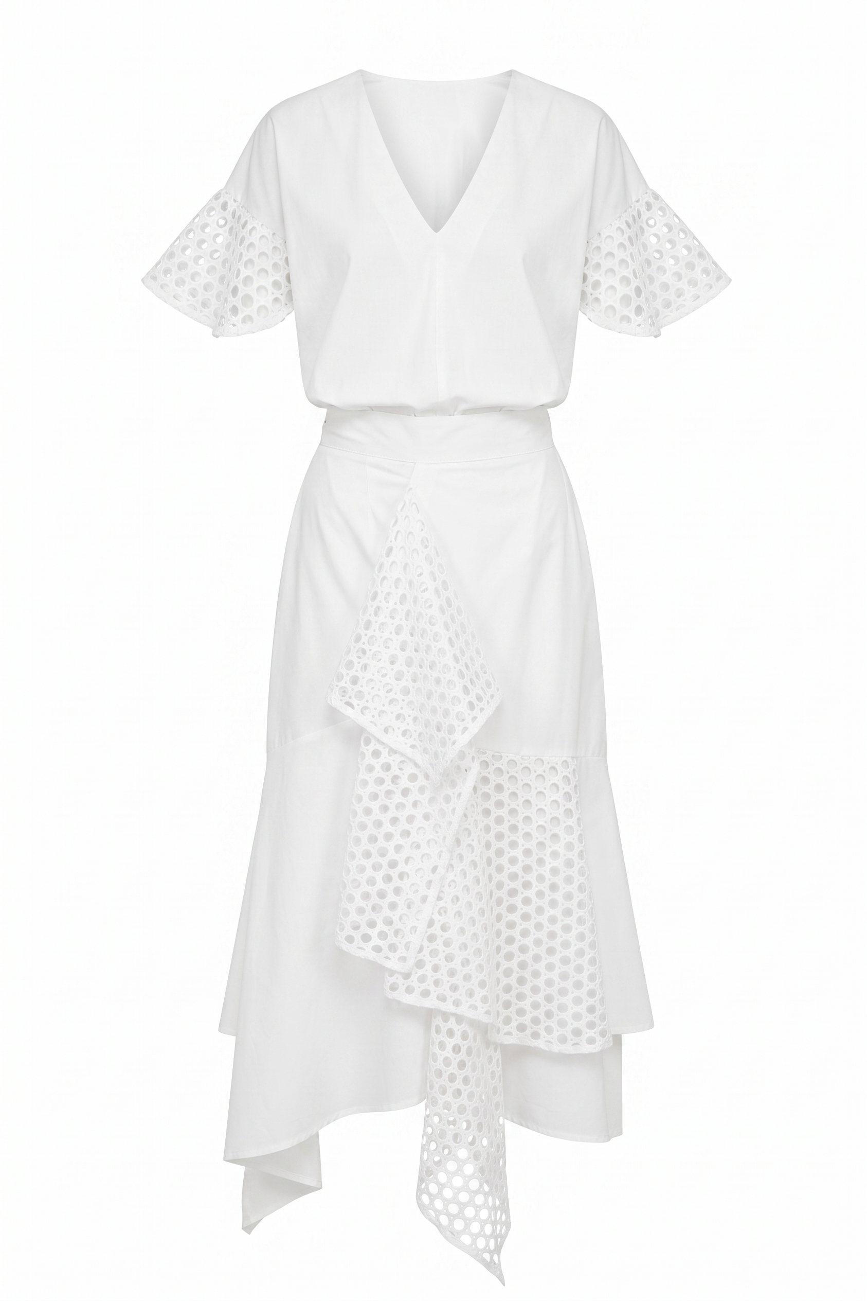 Top and skirt Set with Eyelet Detailing