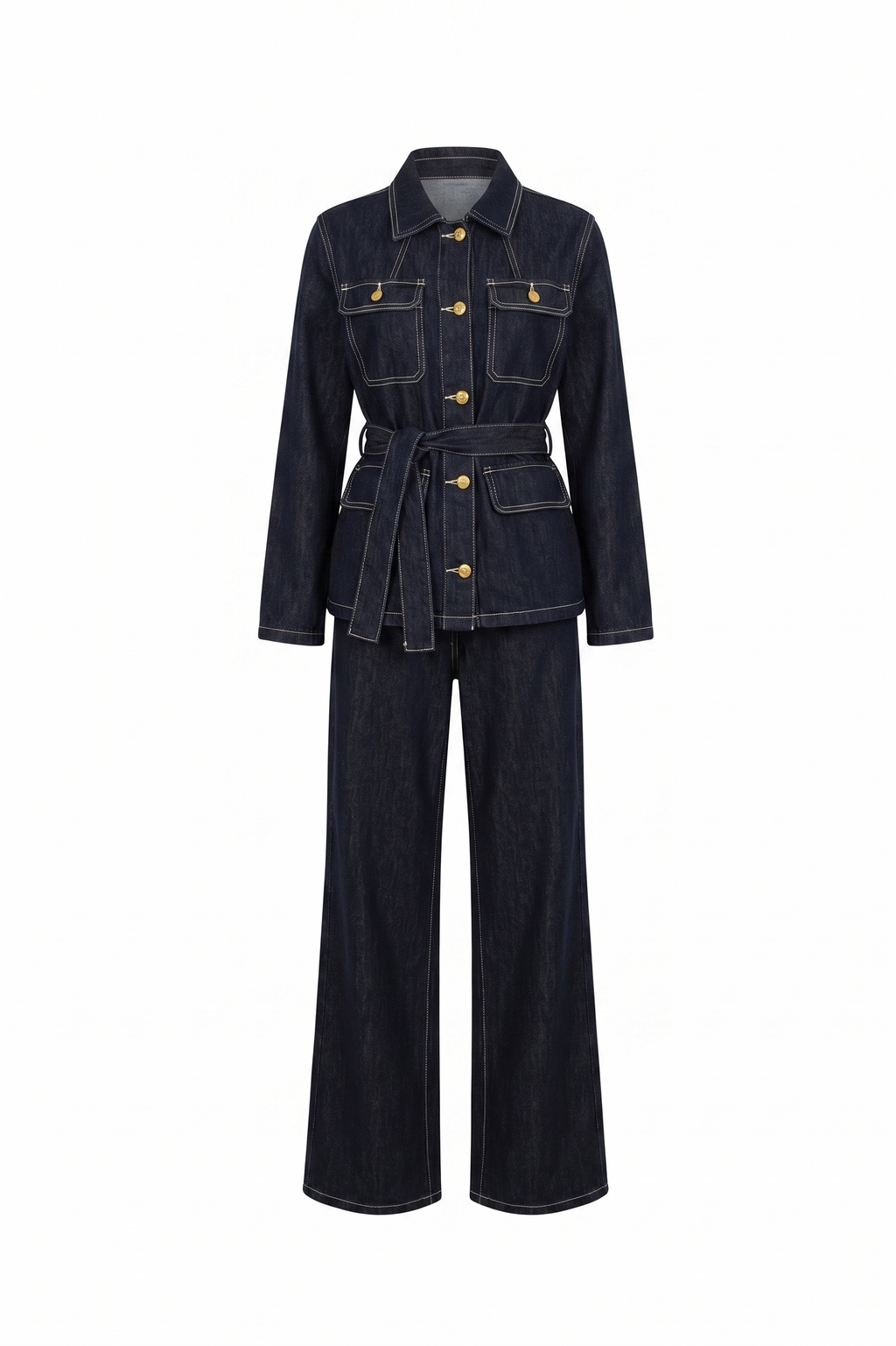 Denim Set – Gold Detail