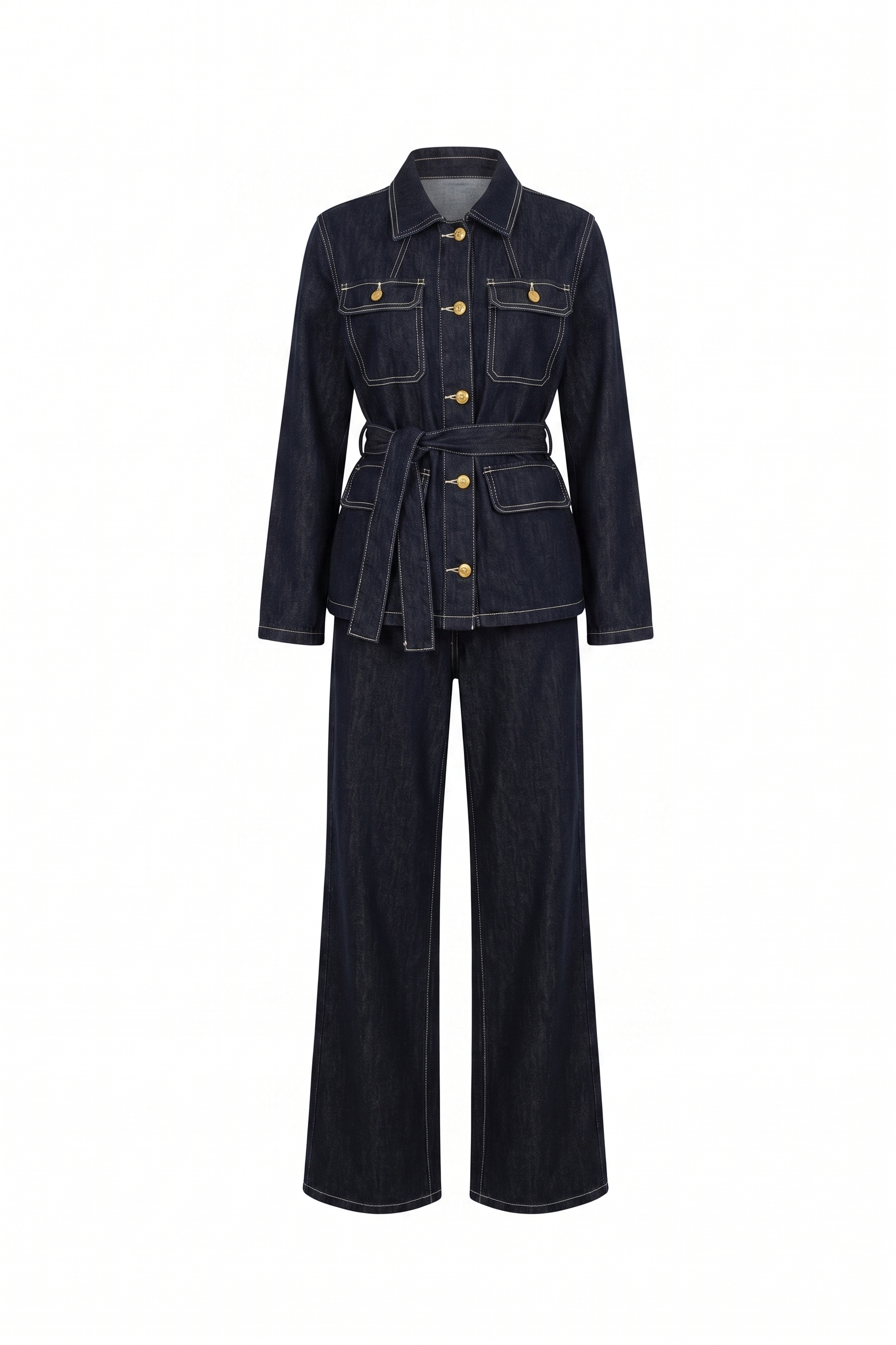 Denim Set – Gold Detail