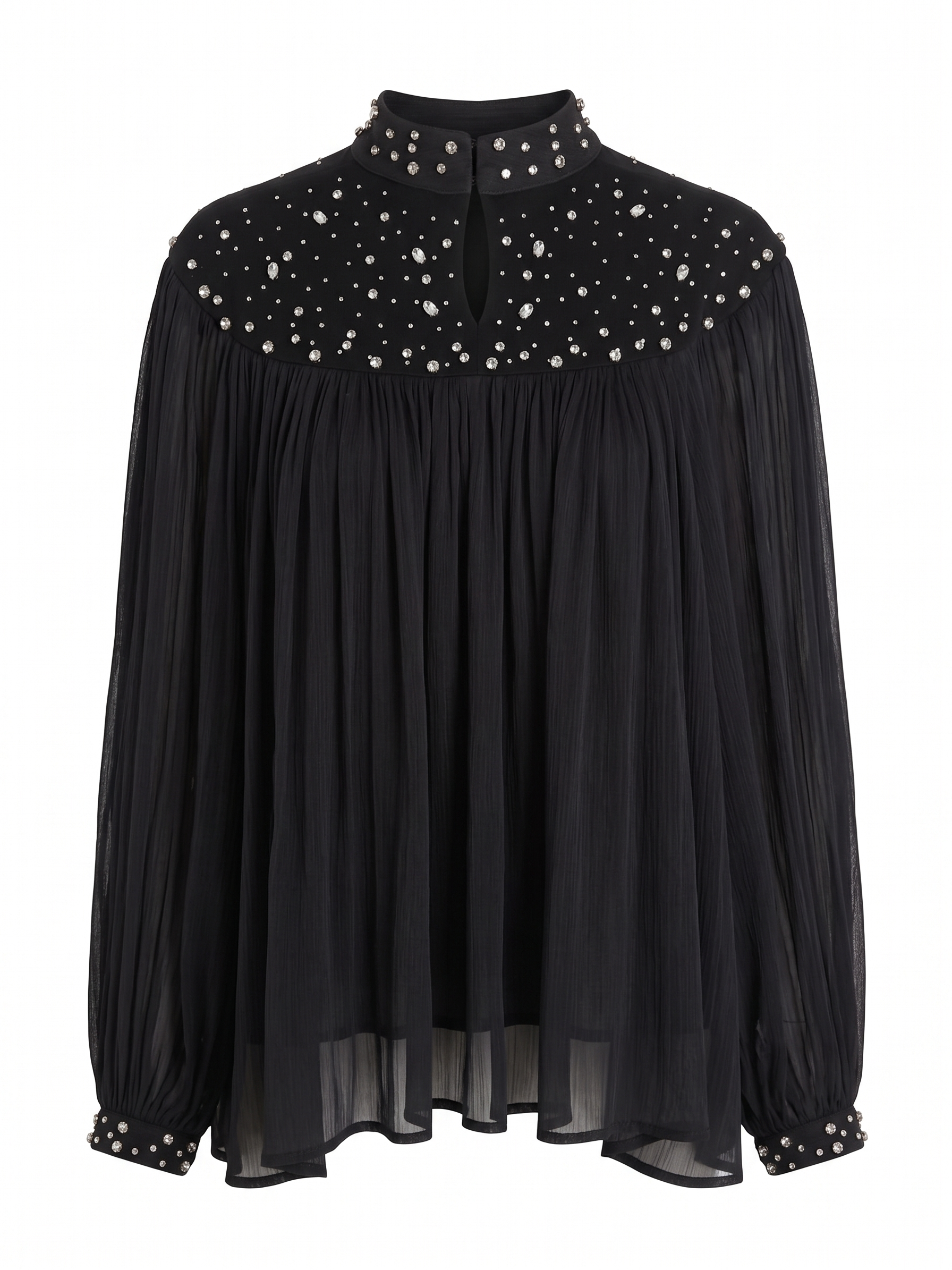 STAIN SHIRT WITH TOP STRASS