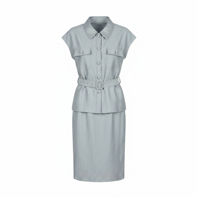 Sleeveless Jacket & Skirt 281