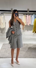 Blazer vest with short